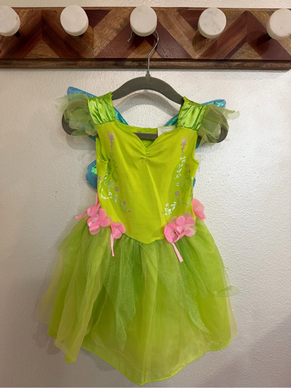Disney Baby Girls Tinkerbell Green Fairy Tutu Dress Halloween Costume